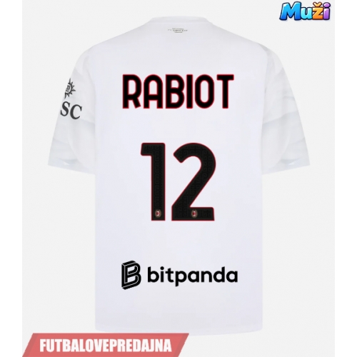 Lacne Muži Futbalové dres AC Milan Adrien Rabiot #12 2026-27 Krátky Rukáv - Preč
